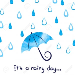 55559866-雨の日の背景。水彩ベクトル雨と傘のイラスト。