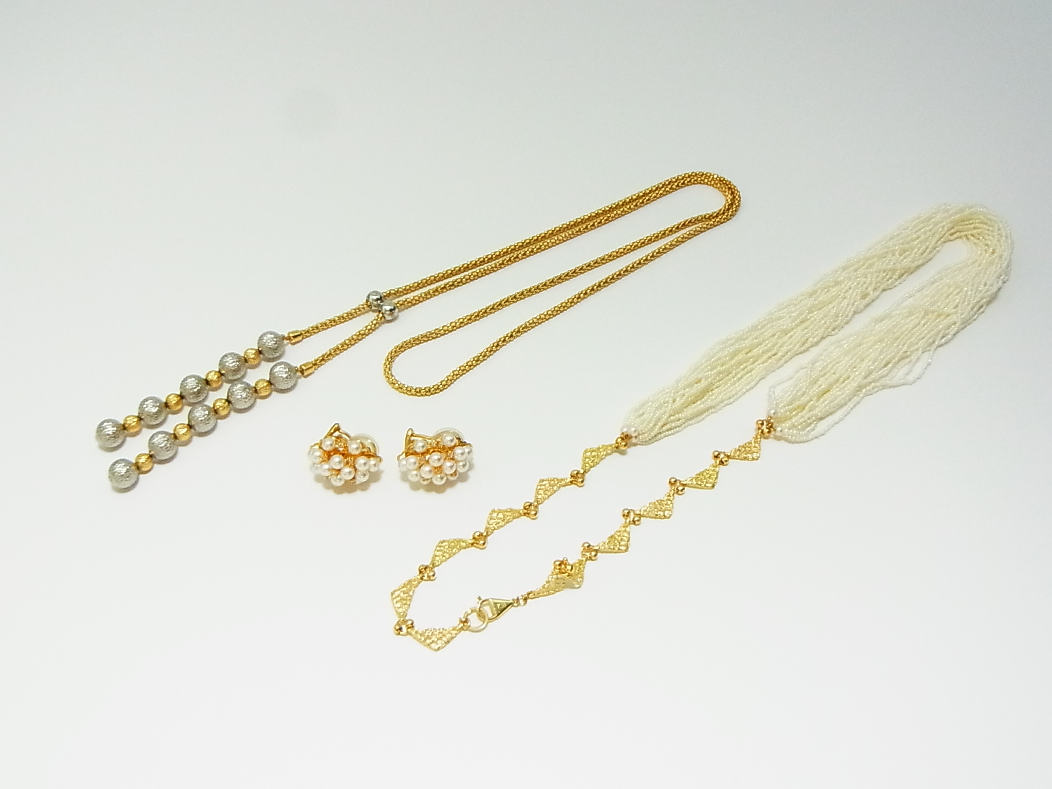 パールネックレス金類